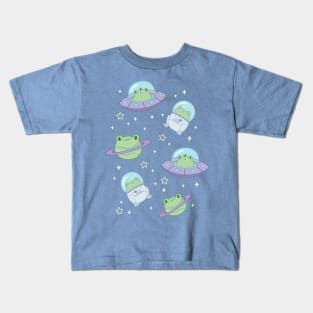 Cute Cosmic Frogs Kids T-Shirt